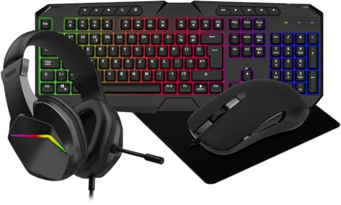 CiT Raptor 4 in 1 RGB Combo Kit Keyboard, Mouse, Pad & Headset