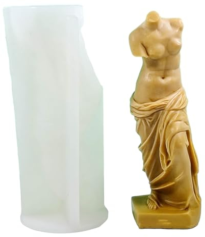 AGONEIR Kerzenformen Silikonform Venus Göttin Kerze Silikonform 3D-Skulptur Duftkerzenherstellung Kunst Menschliche Kerzenformen Gipsharz Seife Gips