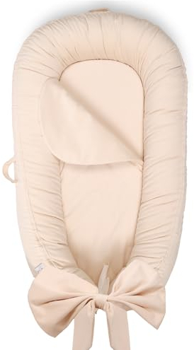 EAQ Babynest Nestchen Baby Weiches Atmungsaktives baby bett für Neugeborene Geschenk 100% Baumwolle Baby Erstausstattung Neugeborene