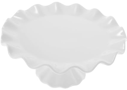 NAMOARLY Vassoio Per Torte Ceramica Ondulato Supporto Per Dessert e Frutta Elegante Vassoio Da Tavolo Per Feste e Matrimoni