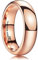King Will 6mm Rose Gold Plated High Polished Comfort Fit Domed Tungsten Ring Wedding Band N 1/2 (7)
