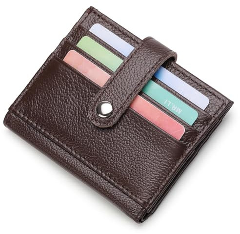 FALAN MULE Slim Wallet mit RFID-Schutz - Mini Geldbörse Herren- Kartenetui Kreditkartenetui- 12 Kartenfächern Portmonee Geldbeutel Portemonnaie klein