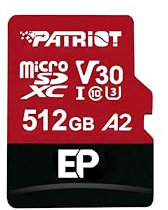 Patriot Memory EP A2 Memory Card 512 GB MicroSDXC V30 U3 Class 10 (PE