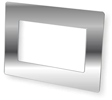 Double Light Switch Surround Silver Mirror Reflective Acrylic Finger Plate Panel Socket