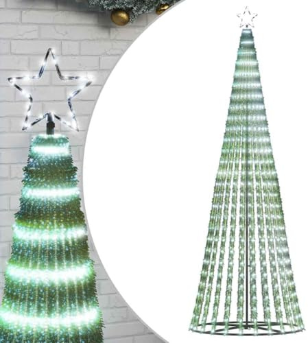 vidaXL LED Weihnachtsbaum 475 LEDs Kaltweiß 247 cm
