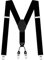 AUYAO Herren Hosenträger Hosenträger Herren Extra Stark Breit 3,5 Cm mit Sehr Starken 4 Metall Clips Men Braces Einstellbar Elastisch Einheitsgröße Hosenträger für Männer und Damen Y Form (Schwarz)
