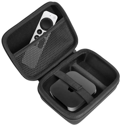 Maoershan Hard Travel Carrying Case for 2024 Apple TV HD 4K Wi-Fi 32GB 64GB(Only Case)