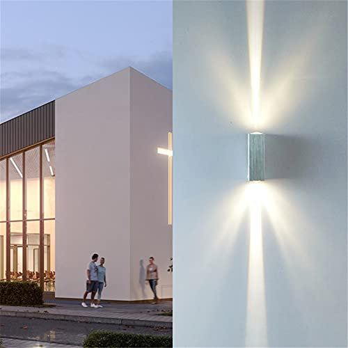 CHCWR PronCine a Parete, Moderna sconde murale, Lampada a Parete Impermeabile per Esterni 6W LED IP 65 IP65 LIMINA di ALLUMINO di ALLUMINI