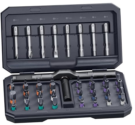 42 in 1 Magnetic Screwdriver, Screwdriver Set, Multi Bit Ratcheting Screw Driver Set with Storage Case Repair Tool Kit for Computer, Eyeglass, Bicycles, Watch, Ring Doorbell, Furniture and DIY