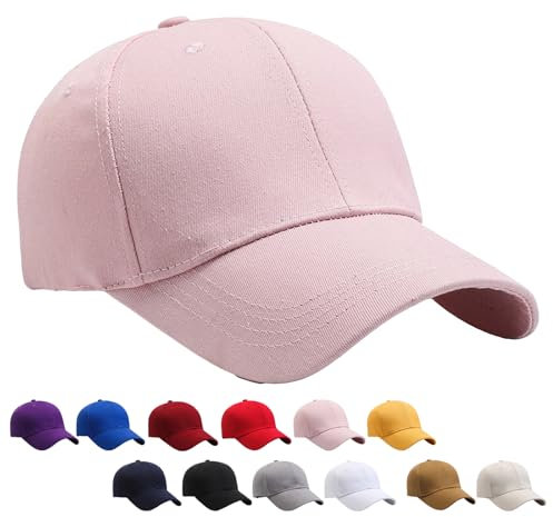 YOUYIKE Baseballkappe für Herren und Damen, Baumwolle Kappe Cap, Baseball Cap Unisex, Verstellbar, Einfarbig, Einheitsgröße, Sonnenmütze