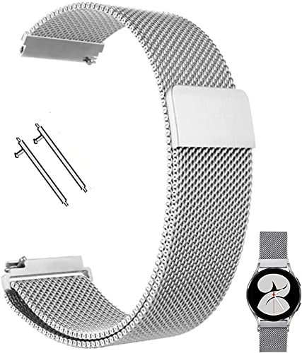 Compatibile con TicWatch Pro/Asus Vivowatch/LG W 150/ZENWATCH 22 mm in acciaio inox maglia magnetica cinturino per Galaxy Watch 46 mm/Watch 3 45 mm Gear S3 Frontier/Classic donne uomini, A