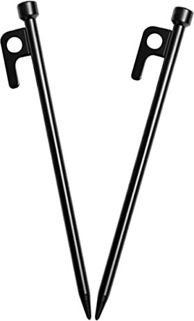 TOGEVAL 2 Stück Metall Zelt Heringe 30cm Edelstahl Boden Nägel Mit Haken Winddichte Camping Zeltheringe Für Außenbereich Zeltbefestigung Und Markisen
