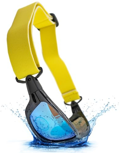 BIGWAVE Neopren Brillenband für Pro Action 904 – Schwimmfähiger Brillenhalter in Gelb – Verstellbares, schwimmendes Sportband für Brillen beim Schwimmen, Kiten, Surfen und Wassersport