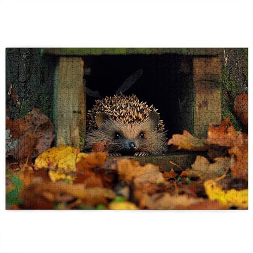 Puzzle 3000 Teile, Tier Puzzle 3000 Teile Erwachsene, Igel Holzpuzzle Erwachsene mit Exquisiter Verpackungsbox, EIN Herausforderndes Rätsel, Holzpuzzle Puzzlespiele für Zimmer Deko, Geschenke, -4198