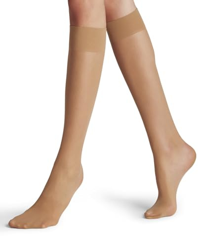 FALKE Women's Matt Deluxe 20 DEN Knee-High Pop Socks Sheer Transparent Plain Elegant With Comfort Tops For A Soft Grip On The Leg Extra-Fine Seam At The Toes Fine Soft Yarn 1 Pair