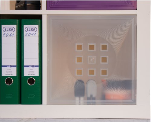 DEKAFORM 4er Set Designer Regaltür als Facheinsatz ca. 33,6cm x 33,6cm für IkeaRegal expedit * Farblos-transluzent