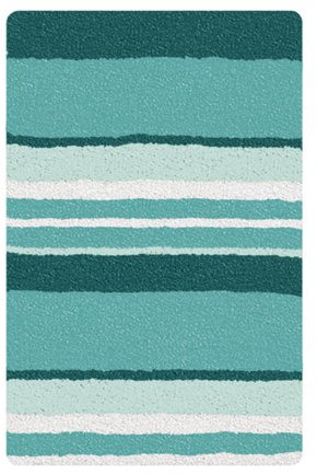 Kleine Wolke 4596660225 Stripes Badematte aus Polyacryl blau Lagune 70 x 120 cm