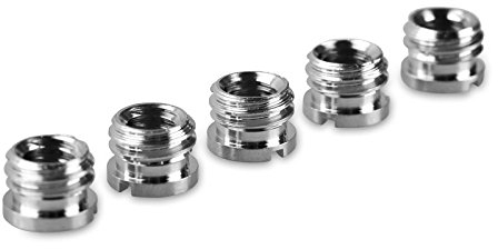 SMALLRIG Schraub Gewinde Mutter 1/4-Zoll-Buchse auf 3/8-Zoll-Stecker Mic Stand für Mikrofon Gopro Kamera Stativ Monopod Kugelkopf (5 Stück) - 1610