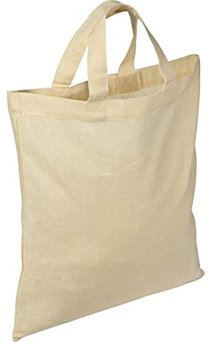 40 Stück Baumwolltragetaschen Einkaufsbeutel Baumwollbeutel, naturfarben, 2 kurze Henkel SONDERANGEBOT von notrash2003®