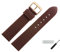 MARBURGER Uhrenarmband 17mm Leder Braun Gold Yak Prägung - Montage Set 5251732000220