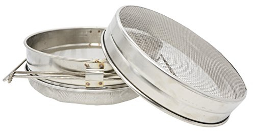 Thaoya Filtre à miel double en acier inoxydable pour traitement du miel, filtre pour équipement d'apiculture
