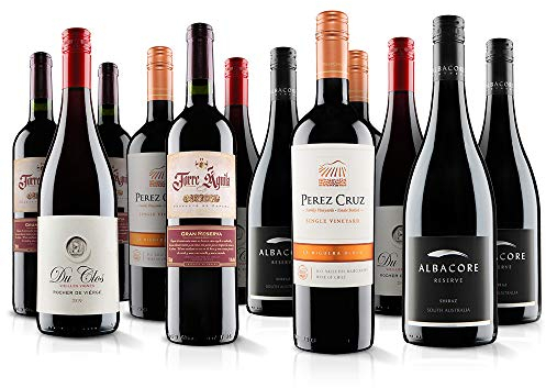 Virgin Wines – Premium Red Wine Selection – 12 bottles (75cl) – Australian Cabernet Sauvignon, Spanish Gran Reserva, A French Grenache blend and Chilean Reserva