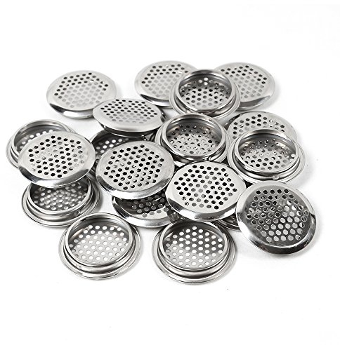 20x 65mm Lüftungsgitter Rund Kamin Luftgitter Edelstahl Silber Lüftung Gitter