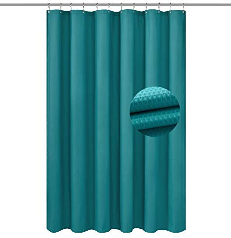 Barossa Design Weicher Mikrofaser-Duschvorhang oder Vorhang, Hotelqualität, maschinenwaschbar, wasserabweisend, Türkis, 178 x 183 cm