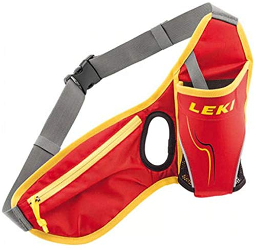 LEKI Unisexe - Ceinture Abdominale pour Adulte, Rouge Fluo Jaune, Taille Unique