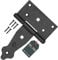 KOTARBAU® Kreuzgehänge Schwarz 100 mm Ladenband Scharnier Schwarz Band Türscharnier Aussen Tor Scharniere Torbänder Torscharnier Baubeschlag Gartentorband Pulverbeschichtet Türband