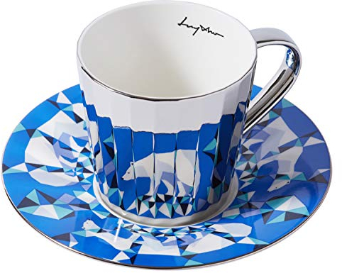 Luycho [DE] Angled Mirror Cup Saucer Polar Bear 330 ml