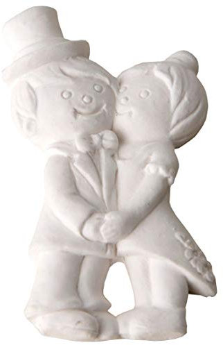 PuntoCasaStore 48 Pezzi Gessetto sposi sposini BOMBONIERA Matrimonio Decorazione 5 cm