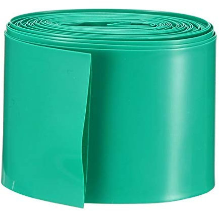 Heat Shrinkable Battery Pack, 5 m Long 29.5 mm Wide Flat Heat Shrinkable PVC Tube for 18650 Battery, Green