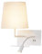 SLV SOMNILA FLEX, Indoor LED Wandaufbauleuchte 3000K weiß Version links inkl.USB Anschluss