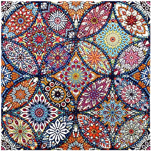 VETPW 5D DIY Mandala Diamante Pintura por Números Kit, Bricolaje Diamond Pasted Painting Bordado De Punto De Cruz Diamante Arts Craft para Decoración de la Pared del Hogar (30x30CM)