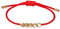 MENGLINA Bracelet tibétain fait à la main avec 5 perles irrégulières en cuivre et laiton - Feng Shui chinois porte-bonheur rouge - Chaîne réglable - Pour couple - Distance d'amitié - Cadeau de