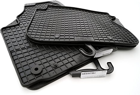 Gummimatten passend VW Caddy V ab 2021 (Set 4-teilig) Gummi Fußmatten Innenraum, Geruchslose Matten, 1cm Rand, Schwarz