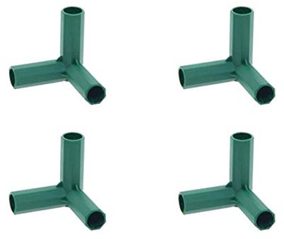 Greenhouse Frame Connectors 4pcs 16mm 5 Types PVC Connector Fittings, (Flat 3 Way, Right Angle 3 Way, Flat 4 Way, Right Angle 4 Way, 5 Way) (A)