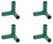 Greenhouse Frame Connectors 4pcs 16mm 5 Types PVC Connector Fittings, (Flat 3 Way, Right Angle 3 Way, Flat 4 Way, Right Angle 4 Way, 5 Way) (A)