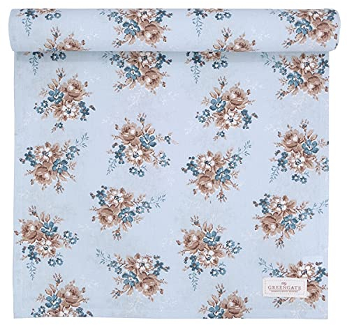 GreenGate COTTAR140MAR2804 Marie Tischläufer Dusty Blue 45 x 140 cm (1 Stück)