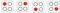 Generisch 1 Set of 4 Hob Symbol Stickers (R93) (Transparent Background with Red and Black Symbols, 1.4 x 1.4 cm)