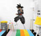 Oedim Wandaufkleber aus Vinyl, Größe Real Dragon Ball Super Goku Black, Offizielles Produkt, 50 x 110 cm, Vinyl für Wände, DBS