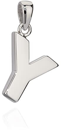 NKlaus 13x13mm Kettenanhänger Buchstabe Y Silber 925 anlaufgeschützt glanz Alphabet 10056