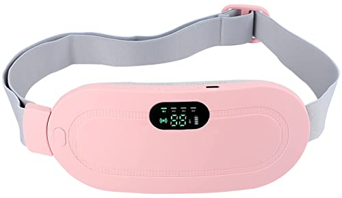 RPEIXYA Menstruations Heizkissen Heizgürtel Lindert Menstruationsbedingte Bauchschmerzen Wärmegürtel Menstruationspad Wärme und Massage 3 Heizstufen 4 Massagemodi (Rosa), 1.0 stück