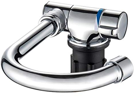 GOURIDE Faltbarer Küchenarmatur, 360 Grad drehbar, Spülbecken-Wasserhahn, Einhandgriff, Kalt- und Warmwassermischer, Wasserhahn für Wohnmobil,