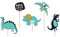 Set 5 Kuchendeko Dino Kuchenaufstecker dinosaur Geburtstagskuchen Cake Topper dino Geburtstagtorte Geburtstag Junge Kuchensaufsatz Dinosaurier