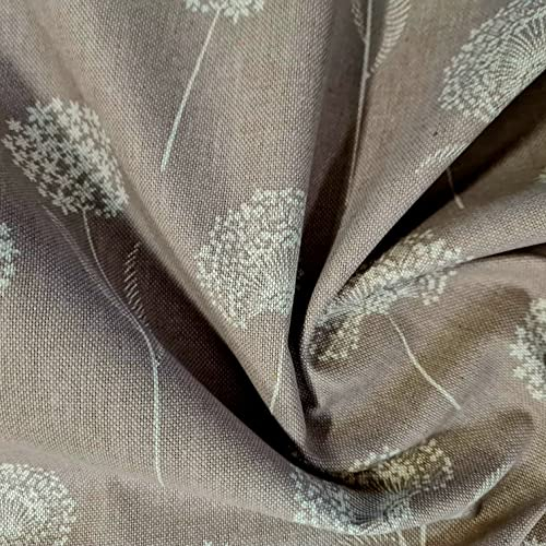 Stoff Meterware Baumwollstoff Pusteblume taupe Dandelion pflegeleicht Dekostoff Gardinenstoff 0,5 m