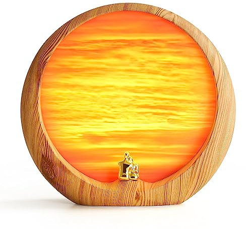 mamre Goldene Sonnenuntergangslampe, Heimdekoration, Tischlampe, Geschenke für Hochzeit, Jahrestag, Valentinstag, Muttertag, Geburtstag