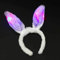 BF Souvenirs 1x LED Plüsch Haarreif BUNNY mit Hasenohren in 3 Farben, blinkend und leuchtend - Party Karneval Geburtstag Motto Party Fasching Prinzessin Königin (Lila)