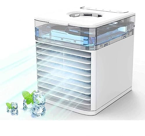Condizionatore Portatile - Ultra Silenzioso Mini Clima Portatile, Protezione Ambientale Cubo Rinfrescante - per Qualsiasi Stanza, Ufficio, Viaggio, Campeggio